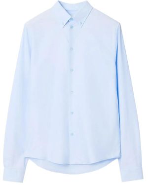 Burberry Slim Fit Cotton Oxford Shirt - Blue