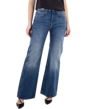 Rabanne Paco Embellished Dark Denim Stone Jeans - Blue
