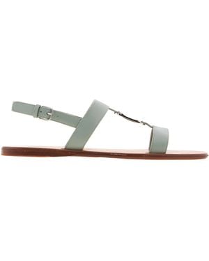 Ferragamo Vida Nappa Flat Sandals - Green