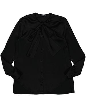 Atlein Ladies Cross Neckline Shirt, Brand Size 34 (Us - Black