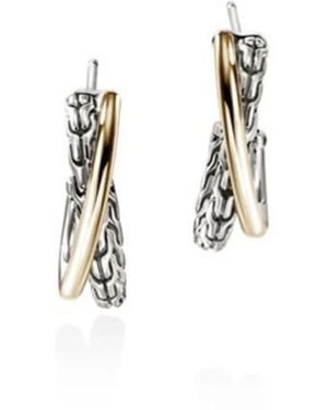 John Hardy Essential Crossover Earring, Sterling, 20.5Mm - Metallic