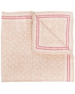 Brunello Cucinelli Sand Linen Blend Pocketsquare, One Size - Pink