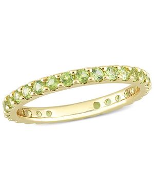 Amour 1 1/5 Ct Tgw Peridot Eternity Ring - Metallic