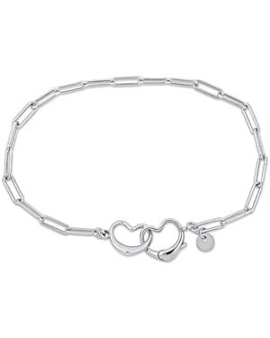 Amour Paper Clip Link Bracelet - Metallic