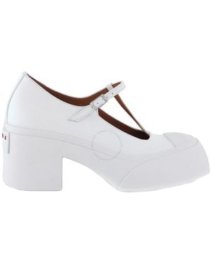 Marni T-Bar Mary Jane Pablo Court Shoes, Brand Size 37 Us - White