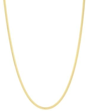 Tresorra 14K Oval Snake Chain Necklace - Metallic