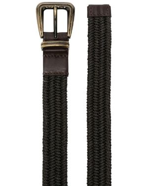 Brunello Cucinelli Dark Braided Belt - Black