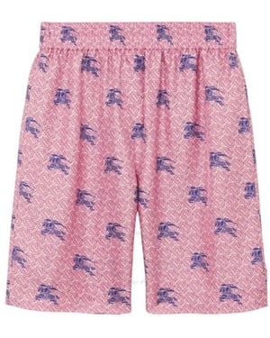 Burberry Tawney Ekd Silk Shorts - Pink