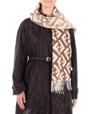 【関税＆送料込み】Fendi Fringed Edge Ff Cotton Large Shawl 関税＆送料込み】Fendi Fringed Edge Ff Cotton Large Shawl