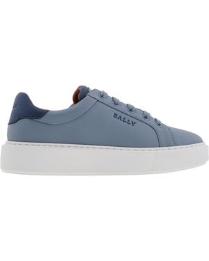 Bally Clarys O Leather Low-Top Trainers, Brand Size 38 Us - Blue