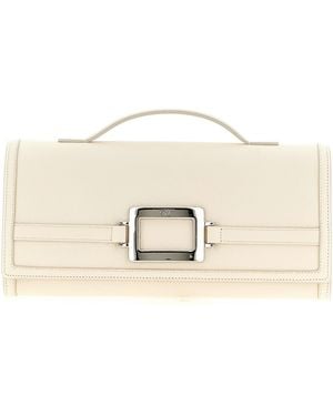 Roger Vivier 'Belle Vivier' Clutch - Natural