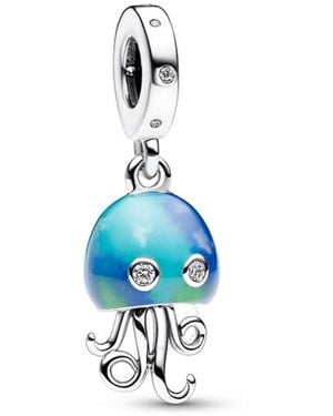 PANDORA Sterling Color-Changing Jellyfish Dangle Charm - Blue