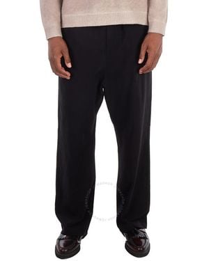 Ami Paris Wide Elasticated Waist Pants - Black