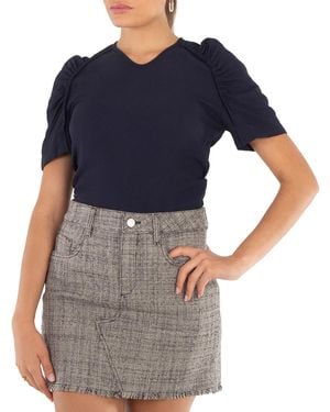 Stella McCartney Scrunched Sleeve Top - Blue