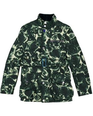 Burberry Rose Waxed Long Sleeve Cotton Jacket - Green