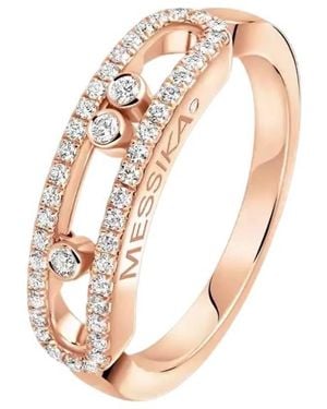 Messika Baby Move Pave 18K Rose Ring - Pink