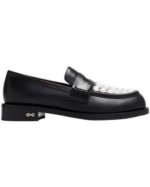 Mach & Mach Sirene Pearl-Embellished Loafers, Brand Size 35.5 Us - Black