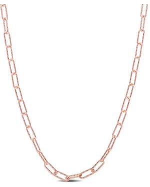 Amour Fancy Paperclip Chain Necklace - Metallic