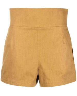 Ferragamo High-Waisted Tailored Shorts - Yellow