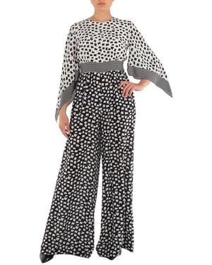 Max Mara Ladies Origano Printed Silk Jumpsuit, Brand Size 36 (Us - Multicolor