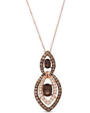 Le Vian Ladies Vivids Pendant Necklace Set - Metallic