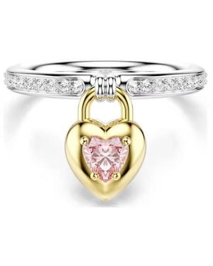 Swarovski Idyllia Motif Mixed Cuts Heart Ring - Metallic