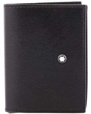 Montblanc Soft Trio Leather Card Holder 4Cc - Black
