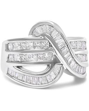 Haus of Brilliance 14K 2.0 Cttw Diamond Channel Set Bypass Ring - Metallic