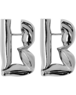 Burberry Packet B Sterling Earrings - Metallic