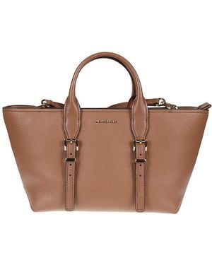 Michael Kors Small Moore Satchel Tote Bag - Brown