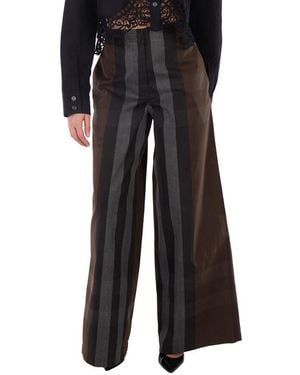 Burberry Wide Pants - Brown