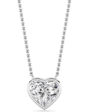 Mure And Co 2Ctw Heart Shape Lab Grown Diamond (F/Vs Pendant Necklace - Metallic