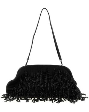 Alberta Ferretti Satin Clutch - Black