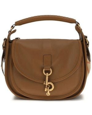 Burberry B Clip Shoulder Bag - Brown