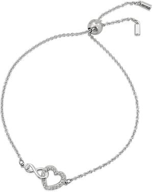 Swarovski Ladies Infinity Heart Bracelet - Metallic
