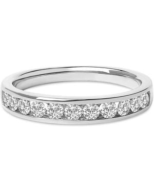 Haus of Brilliance 14K 1/2 Cttw Round Diamond 11 Stone Channel Set Band - Metallic