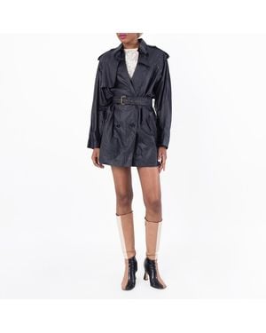 Isabel Marant Franny Mid-Length Trench Coat, Brand Size 36 Us - Blue