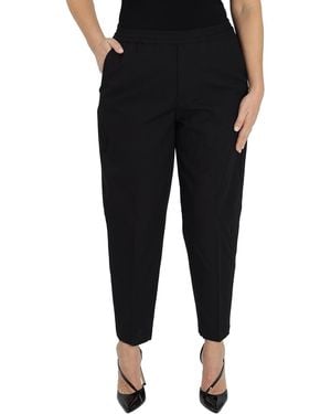 Emporio Armani Ladies Casual Cotton Stretch Trousers - Black