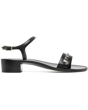 Ferragamo Tiny Vara Bow Appliqu Trim Sandals - Black