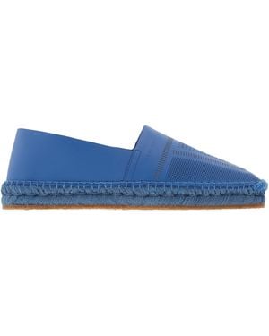 Ferragamo Seda Leather Espadrilles - Blue