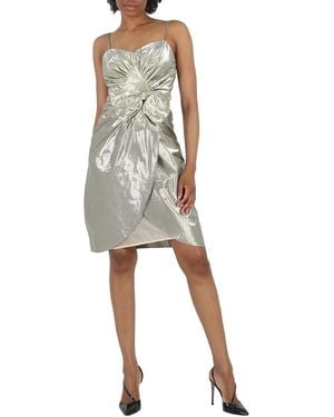 Maison Margiela Ladies Bow Detail Midi Dress - Natural