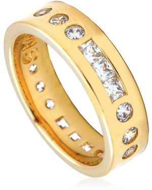 Apm Monaco Ladies Smile Morse Code Ring - Metallic