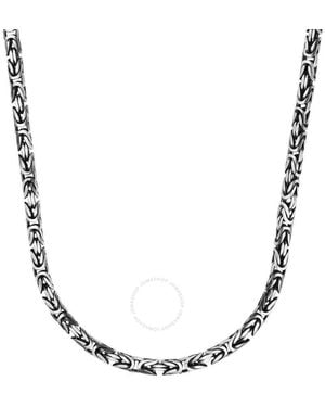 Tresorra Sterling Byzantine Chain Necklace - Brown