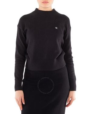 Calvin Klein Ck Embro Badge Jumper - Black