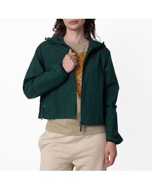 Burberry Ivy Classic-Hood Zip-Up Jacket - Green