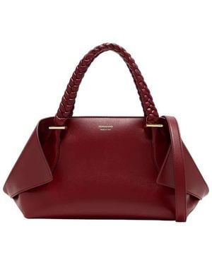 Ferragamo Burgundy Folded M Handbag - Red