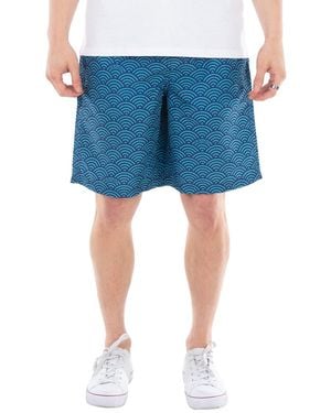 KENZO Drawstring Waistband Swim Shorts - Blue