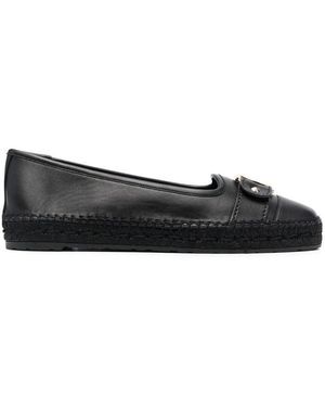 Ferragamo Vara Buckle-Detail Espadrilles - Black