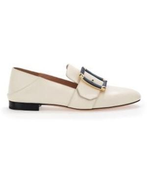Bally Janelle Calf Leather Slippers, Brand Size 35 Us - White