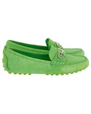 Ferragamo Crosta Gancini Ornament Driver - Green